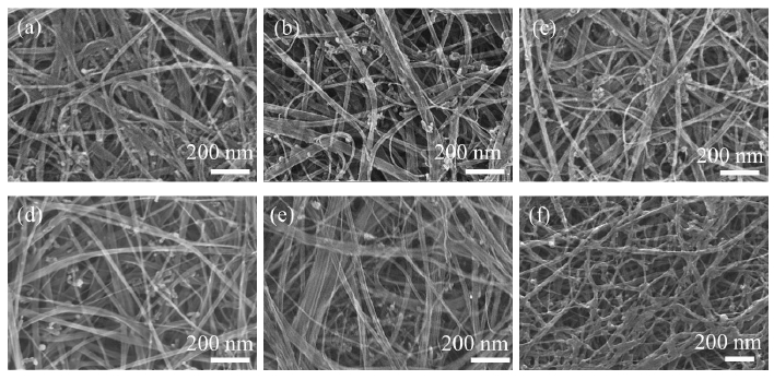 圖 2不同等離子體功率處理?xiàng)l件下CNTs薄膜表面形貌SEM圖